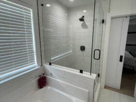 glass shower door bathroom remodel